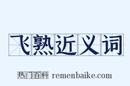 飞熟近义词是什么意思的图片